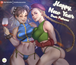didiesmeralda:  Chunli and Cammy Sexy New Year Version Lingerie and Nude on Patreon 