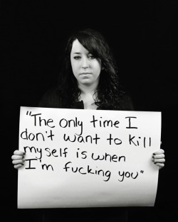Project Unbreakable is a photography project aiming to give a voice to  survivors of sexual assault, domestic violence, and child abuse.The rapes survivors write the agressor’s awful words on a white banner and take picture with it.Follow it.