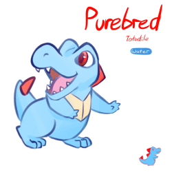 eshidu: A hundred years later I’m jumping on the bandwagon. I made some Totodile variants! 
