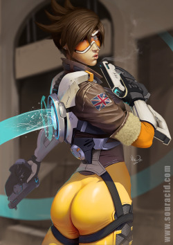 souracid:  Tracer! Be sure to check out my Deviant art page and take part in voting on who is next and there is also a link to my Twitter account there where I post a lot of work in progress shots.  