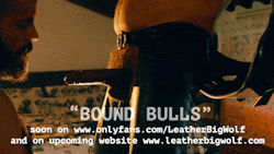 leather-big-wolf: Using his cum as lube to fuck him soon after.  “Bound Bulls” vol 1 soon on www.onlyfans.com/LeatherBigWolf and on upcoming website www.leatherbigwolf.com 