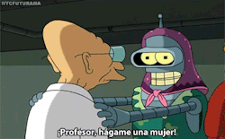 Translation:Bender: professor, make me a woman.Professor: oh, let&rsquo;s just be friends.