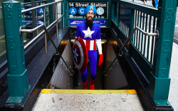 superheroesincolor:  The Adventures of Sikh Captain America “Not all superheroes are fictional. For example: Vishavjit Singh, the first Sikh Captain America. An editorial cartoonist by trade, a few months ago he suited up as a real-life turbaned