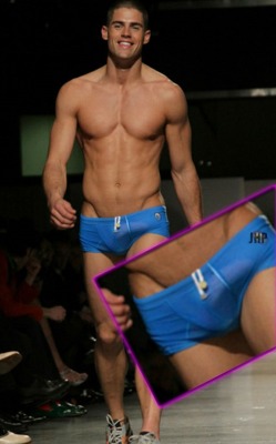 Guys-With-Bulges:  Chad White Couldn’t Help Getting An Erection On The Catwalk!