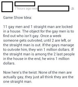 spookytsumugi:  mooses-unicorn-in-the-tardis:  thedoctorssupernaturalblogger:  queenbroslob:  fierceisnotenough:  humorland:    shit i’d watch this so damn hard  Seriously, 12 straight men acting as gay as humanly possible, I would die.  Call it &ldquo;No