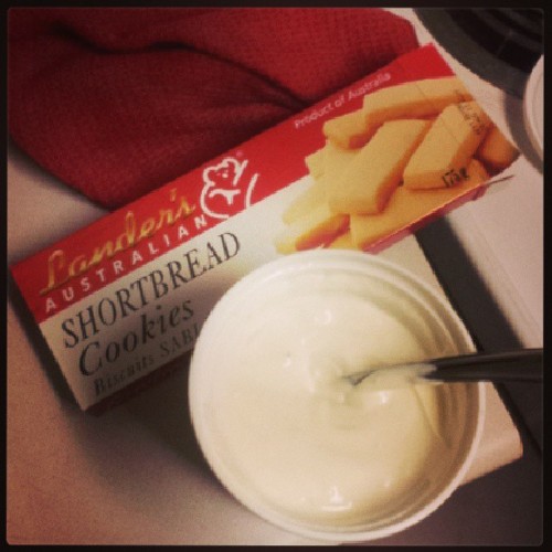 Bedtime snack #greekyogurt and #shortbread porn pictures