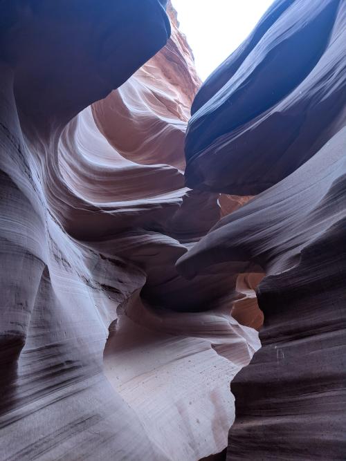 oneshotolive:  Stunning Antelope Canyon, AZ, USA. The light is the Canyon’s Muse. (OC) 3024 x 4022 📷: BigCitySmallTownGirl 