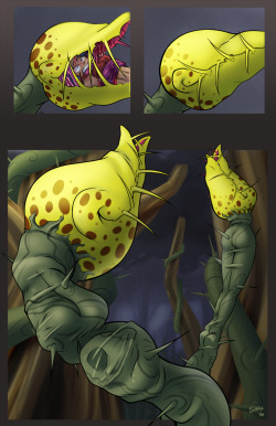 lipucd:  shaxbart:    Part 2 of the Kya commission!  You gotta love a good ol’-fashioned plant bulge.  Unless you’re Kya.  She’s a little… divided on the subject.(I wasn’t kidding about this thing being kinda grisly.  Just wait’ll you