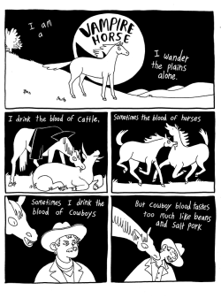 madelinehmcgrane:What’s better than a vampire? What’s better than a horse. A Vampire Horse, of course. I made this comic a few months ago. Beautiful 