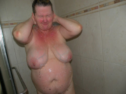 Granny takes a shower. She looks good enough to take to bed for a rollicking time!Find your sexy old granny here!