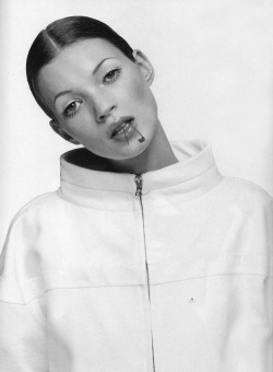  Magazine: French Glamour September 1992Photographer: Mario Testinomodel: Kate Moss