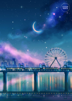 sugarmint-dreams: city lights - animated version on my instagram 