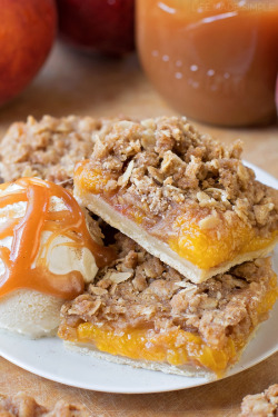 fullcravings:  Peach Pie Bars   Like this blog? Visit my Home Page or Video page for more!And please Subscribe to the Email Club  (it&rsquo;s free) for a sexy bonus gift :)~Rebloging the Art of the female form, Sweets, and Porn~