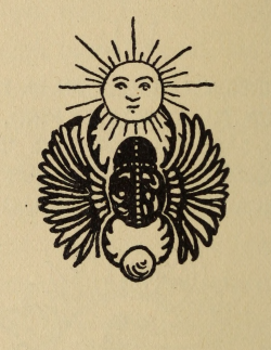 nemfrog:A winged bug clutches the sun and the moon. La lámpara maravillosa. 1916.