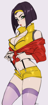 maidfrills:   annndd a commission of Faye Valentine from Cowboy Bebop for @fourleafsadist &lt; |D”‘‘‘‘