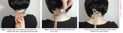 fetishweekly:  Shibari Tutorial: Consequence Collar &amp; Cuff A guide for the tie from last week’s photo set.I’ve included how to undo the collar quickly (the last six pictures). ♥ Always practice cautious kink! Have your sheers ready in case of