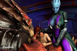 Wrex normally wouldn&rsquo;t care for non-krogan women, but in the case of Aleena and Shepard, he makes an exception.  I found an Aleena model on SFMlab. If you don&rsquo;t know who she is, she is an Asari Commando that Wrex mentioned having respect for