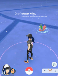 saetje:In my PokémonGO adventures, I come across the oddest events. This is my first field report to Professor Willow, as I observe a mismatched Pokémon pair who prove kindness warms the coldest Winter!