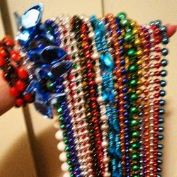 One night&rsquo;s worth of #beads #throws at #mardigras in #NewOrleans #femdom #femdomroadtrip #vacation