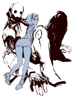 adriofthedead:  shockywave:  http://tegaki.pipa.jp/439153/index_0.html cute small chicks hanging out with gentle big faceless dudes with romantic undertones is a hell of an aesthetic  I appreciate this a great deal 