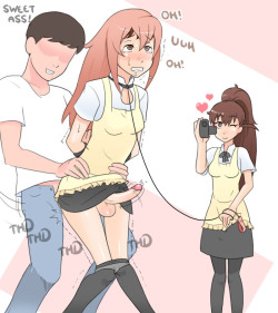I think everyone is a boy in this drawing. And I don&rsquo;t think the seme cares. :) Since I know who the artist is, it&rsquo;s not impossible to believe that the girl holding the camera is really a girl or should I say a futa.Â  What do you think?