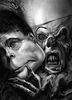 whitesoulblackheart:  Stephen King by Jeff Stahl “Monsters are real, and ghosts are real too. They live inside us, and sometimes, they win.” - Stephen King (Please leave quote &amp; credit … Ƹ̴Ӂ̴Ʒ)
