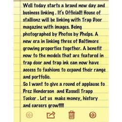 Yep!! Making business moves together !!! @made4stallionz  @trapinkmagazine  @photosbyphelps  @trapdoormagazine  #dmv #baltimore #business #unity