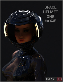 Space Helmet One For G3F  https://www.renderotica.com/store/sku/59308_Space-Helmet-One-For-G3FSpace Helmet One for G3F contains a total of 25 MATs zones and 7 Adjusting Morphs. 14 MATs Full Presets and 10 MATs Presets for the Torch and Internal Lights