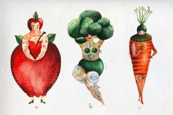 moon-meat:  urhajos:  Tattooed Vegetables Do It Better  Ladies 