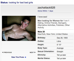 PROFILE SPOTLIGHT (Straight Male): Zach is young, hot, and horny. Why should he have all the fun? Join many others on MyXXXConnect.com!
