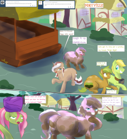 theadventuresofhotfudge:  saggislapsdojo:  Been a while, has it? Sorry about that, hope two updates in a day will make up for it…later So anyway, the group from the shade finally made it back to Ponyville. Good for them, though its later in the day