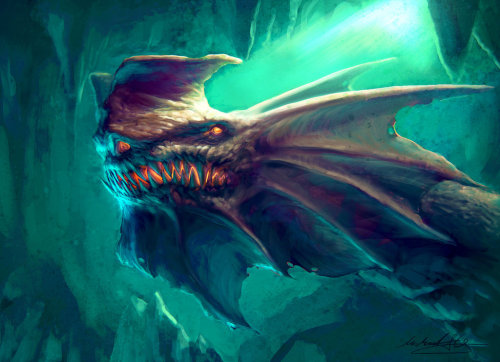 creaturesfromdreams:  Dragon in his cave by MitchGrave —-x—- More: | Dragons | Random |CfD Amazon.com Store| 