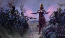 mtg-realm: Magic: the Gathering Amonkhet Spoilers April 10th Liliana’s Expertise, Zombie tribal support, illustrated by Kieran Yanner.  Five mana delivers a pump and an immediate 6 power, not bad at all. Vizier of the Menagerie, Naga Cleric illustrated