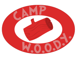dacommissioner2k15:  Camp W.O.O.D.Y.: The Logo V1. and V2 ————————— Gift Artwork done by TheSharkMaster ———————————————- 2 versions of my crossover camp’s logo  