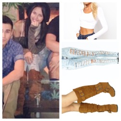 jasminevstyle:  For thanksgiving the other night, jasmine went for a cute edgy look, wearing a crop top from Asos, her favourite jeans from Fashionnova, and some boots from Sears. Definitely a switch from last year, when she wore her brandy Melville dress