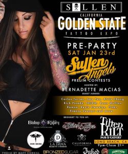 You know it&rsquo;s going to be a fun night when me, @itsmsbernadette and @e_young_13 get together!  Join me this Saturday judging the @sullenangels prelims at the TiltedKilt in Long Beach! 😈 #sullenclothing #sullenangels #TogetherWeRise #Sullen by
