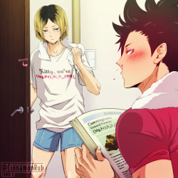 cinnamonrub:   I got this idea from @akaashisarms’ (IG) post. Thank you! – best shirt for the chemistry freak, Kuroo. Run, Kenma, run.Ok,  I drew this one instead of my NSFW commissions because people are  everywhere in my office. &gt;&lt; I could
