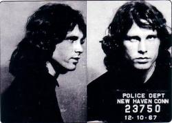  Saturday December 9th 1967, New Haven Arena Jim Morrison: first rock star arrested onstage          He was bading the cops, he was telling the story of being maced down in the dressing room. He was in the shower making out with a girl, and a cop goes