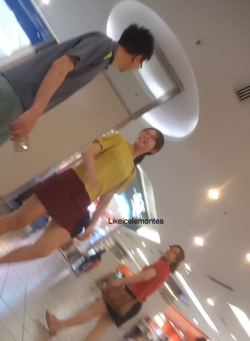 likeicelemontea:  Just my luck.. I took this is a rush but after walking around the mall I saw her again so I proceeded to ‘take a phone call’ Wearing a slightly see through yellow shirt to reveal her black bra.Watch the vid here:http://k3ntut.myqnapcloud