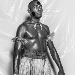   Fijian man, photographed at the Festival de las Artes del Pacifico in 2016, by Steve Hardy.   