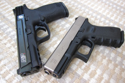 weaponslover:  M&amp;P45 &amp; Glock 19.