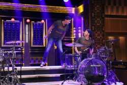 yelyahwilliams:  funnyordie:  Will Ferrell vs. Chad Smith: The Drum-Off (Plus Dramatic Behind-the-Scenes Footage) Will Ferrell and Chad Smith finally waged their drum-off on Fallon. And we all won.  Jimmy Fallon’s Tonight Show is everything. 