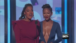 Kingjaffejoffer:  Shout Out To Meagan Good Presenting A Gospel Award With Her Titties