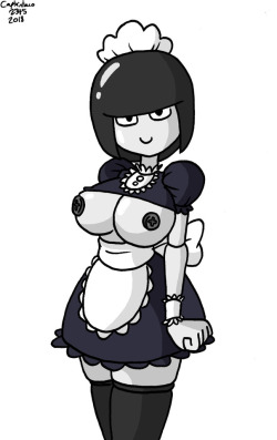 @androjuniarto‘s Cum Powered Maid Bot. I forget exactly how I found her, but I knew at once I needed to draw her. 