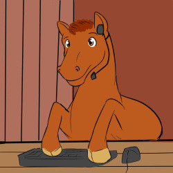 Quick Icon Request for a horse at a computer thing.  Yeah, I did this one in like, 20 minutes or somthing.
