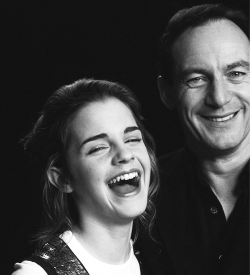 levicrpus:  Emma Watson (Hermione Granger) and Jason Isaacs (Lucius Malfoy). 