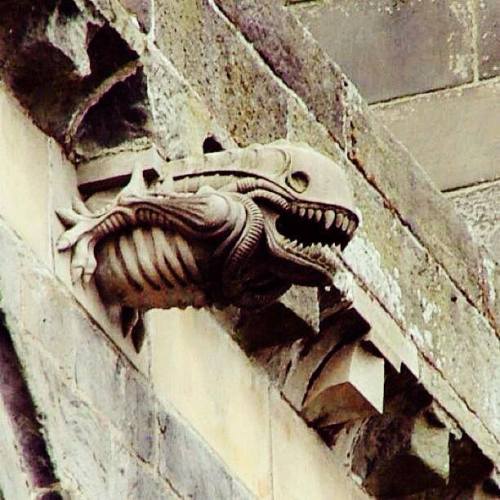 An alien gargoyle on a ancient Abbey? Cool story! “Well it was brought to my attention by two well informed friends today that hidden away amongst the gargoyles on Paisley Abbey there is an Alien!, so I did a bit of recon, dropped by and went lookin