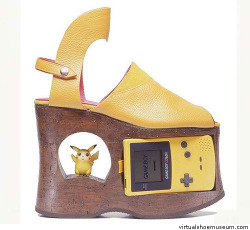 gamefreaksnz:  Helen Red Richards To kick off the program ‘Nintendo’s 2001 Style Campaign’, the gameco commissioned orthopedic footwear expert Helen Red Richards to give new meaning to the term ‘platforms’. Enter Game Boy shoes and boots. Far