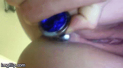 awillingslaveforyou:  This was a request. Taking out my princess plug and licking it clean :P 