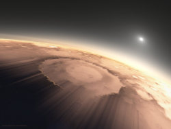 crapstone:  Morning On Mars. Martian sunrises, as seen by the HiRISE orbiter. 